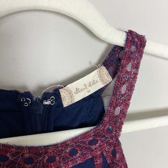 Altar'd State Plum Onawei Maxi Dress Womens Medium Lace Layered Sleeveless - Picture 6 of 9